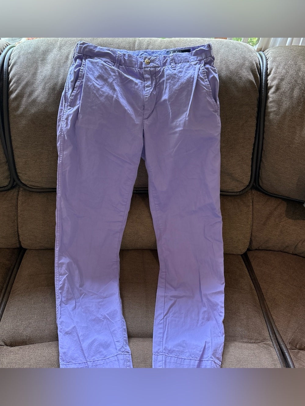 Vtg  Polo Ralph Lauren Men's 32x32 Straight  Fit Pima Cotton Chino Pants Purple
